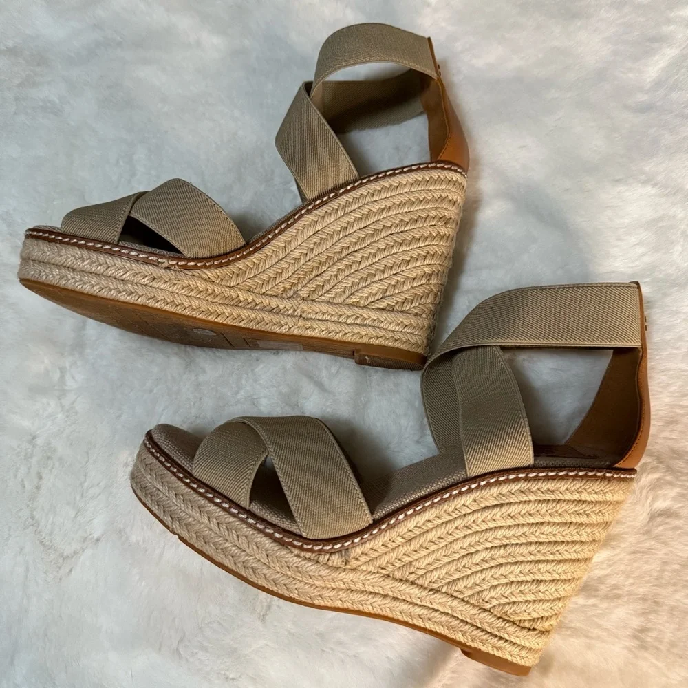 Tory Burch Freida Espadrille Wedges NWOB